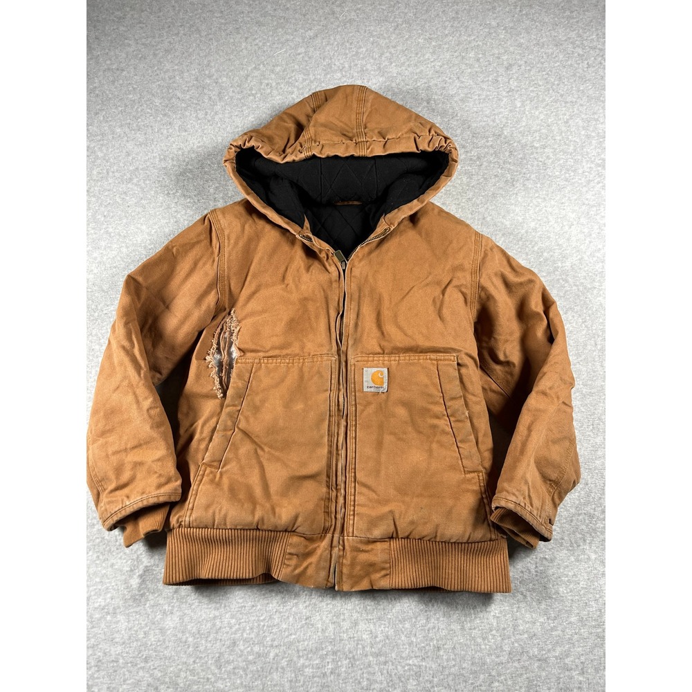 Carhartt Active Jacket Women M Brown Workwear Chore Outdoor Utility Canvas